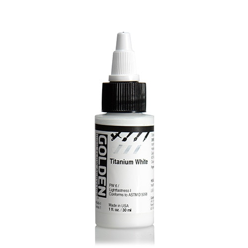 Golden High Flow Acrylic Paint 1oz_Titanium White